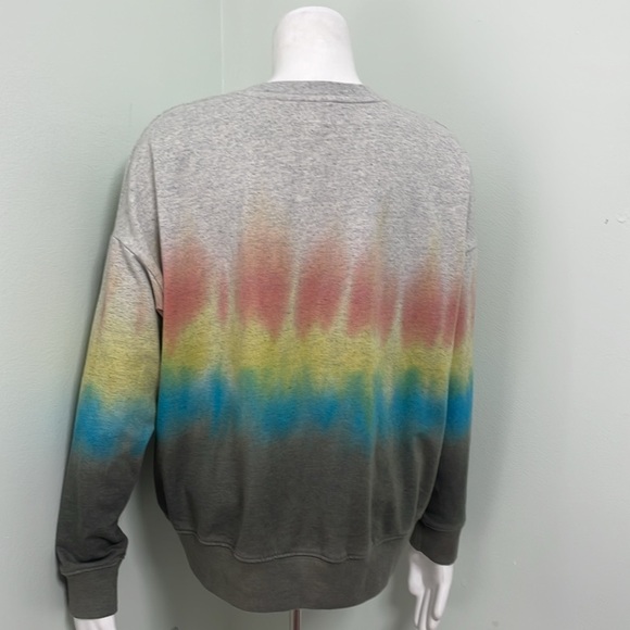 Sundry Anthropologie Revolve Rainbow Dip Tie Dye Pullover Sweatshirt Size 1 SM - Picture 4 of 7